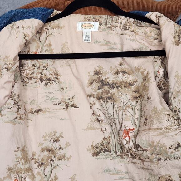 Talbots Jacket Womens Small Blue Quilted Denim Corduroy Collar Lined Barn - Picture 12 of 15